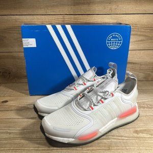 NEW: SZ 10: Men's adidas NMD V3 Running Shoes: White/Light Gray/Red: GX2089